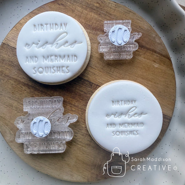 Birthday Wishes and Mermaid Squishes Impression Stamp (Sarah Maddison Creative)