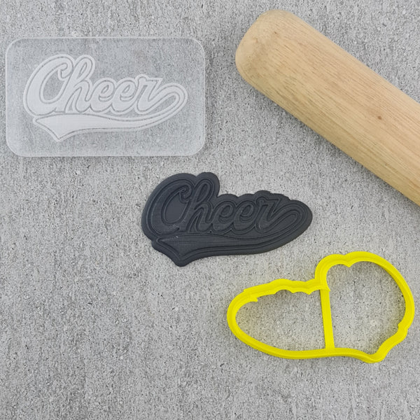Cheer Text Cutter and Debosser Set