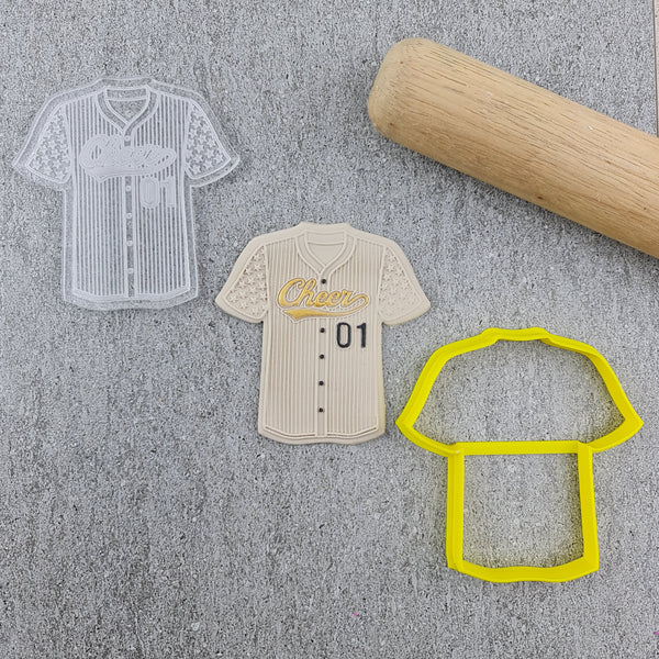 Cheer Baseball Jersey Cutter and Debosser Set