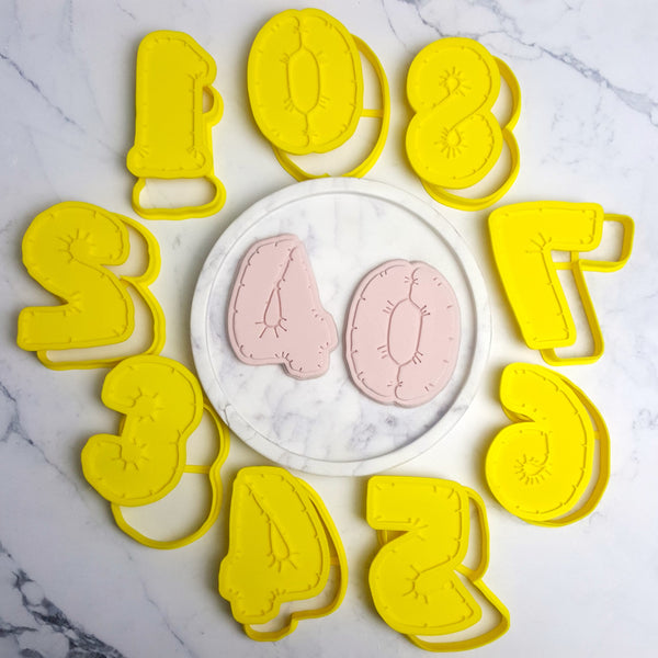 Number Foil Balloon Cutter and Debosser Set