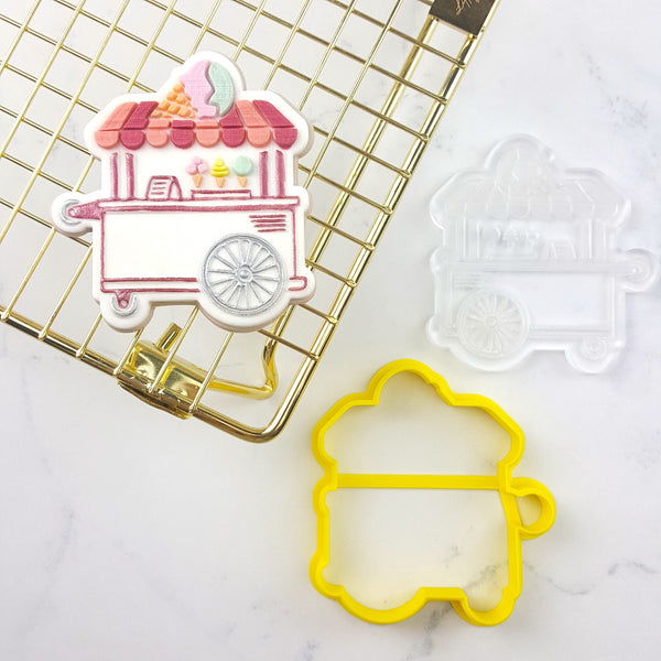 Icecream Cart Cutter and Debosser Set