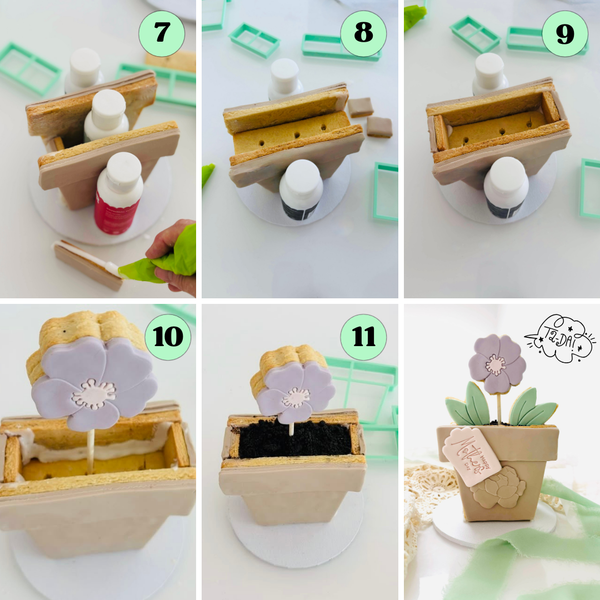 3D Flower Pot + Flowers Bento Full Set (SweetP)
