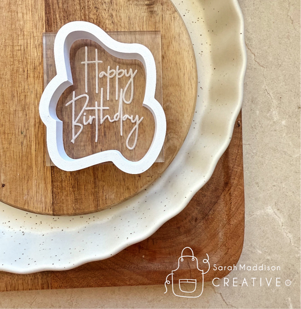 Happy Birthday Cutter and Debosser (Sarah Maddison Creative)
