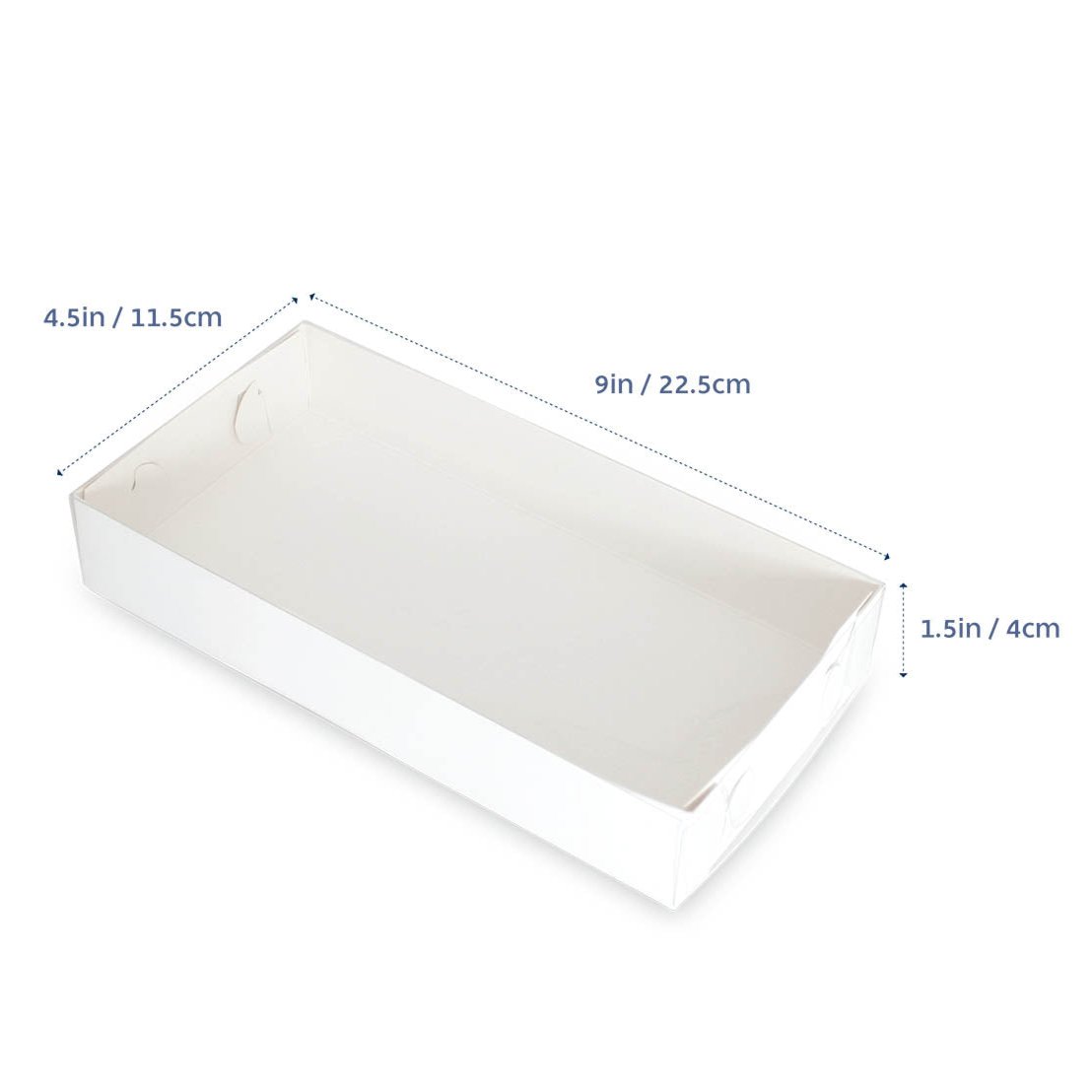 Cookie Box Rectangle 9inch x 4.5inch x 1.5inch Clear Lid (Single)