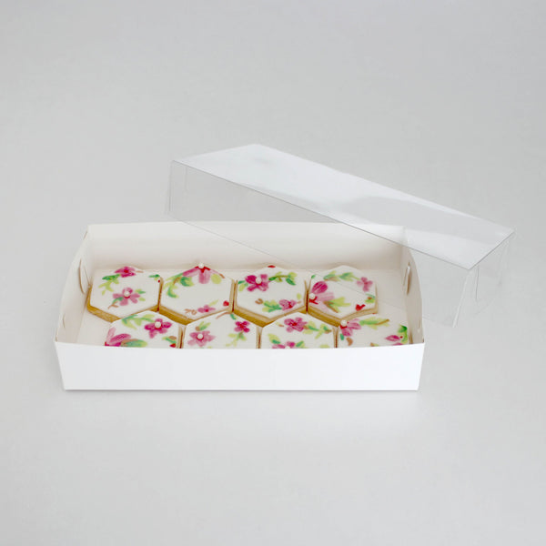 Cookie Box Rectangle 9inch x 4.5inch x 1.5inch Clear Lid (Single)