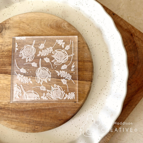 Protea and Wild Grass Pattern Debosser (Sarah Maddison Creative)