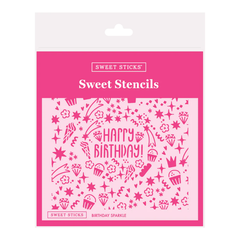 Birthday Sparkle Stencil (Sweet Sticks)