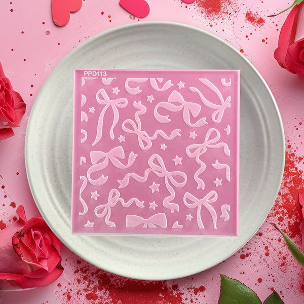 Bows & Stars Pattern Plate