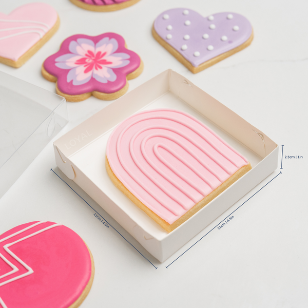 Cookie Box Square 11cm x 11cm x 2.5cm Clear Lid (Single)