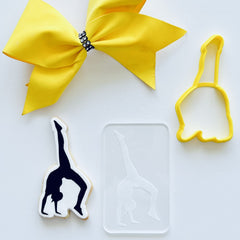 Cheerleader Kick Over Cutter and Debosser Set