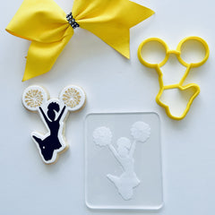 Cheerleader Jumping Pom Cutter and Debosser Set