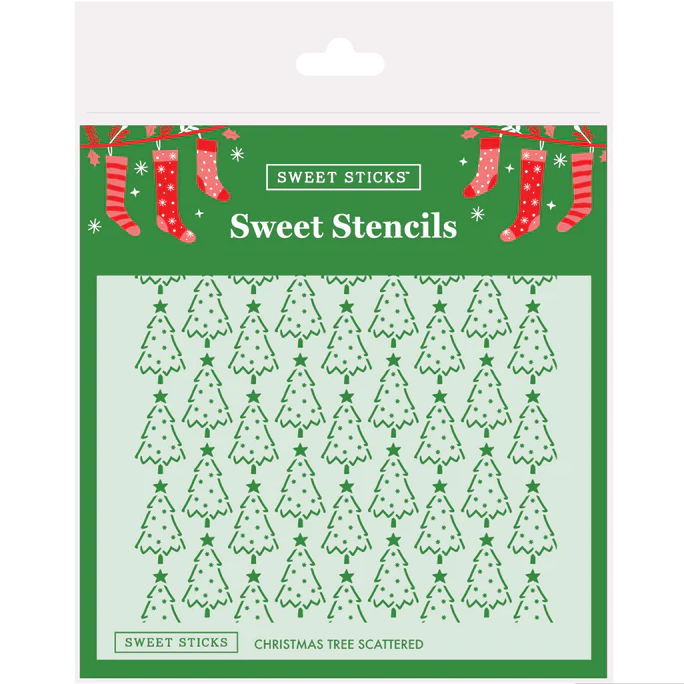 Christmas Tree Scattered Sweet Stencil (Sweet Sticks)