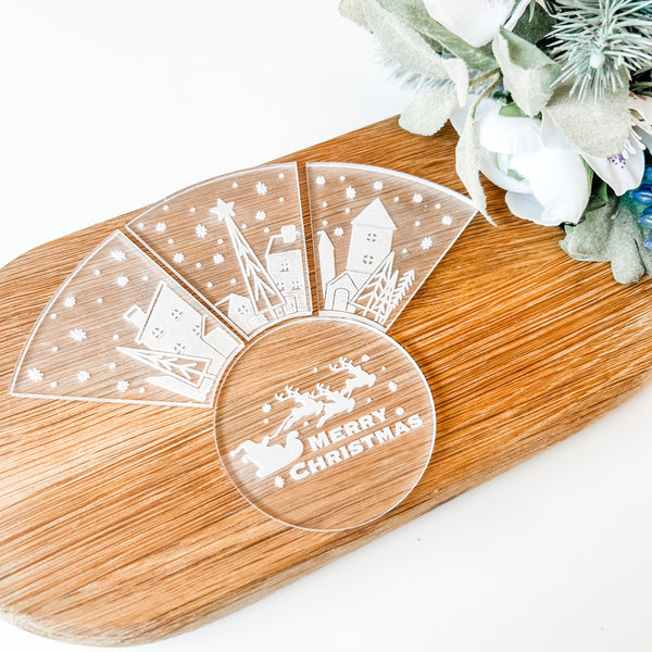 Christmas Village Platter Cutter & Debosser Set (Bikkie Smalls)