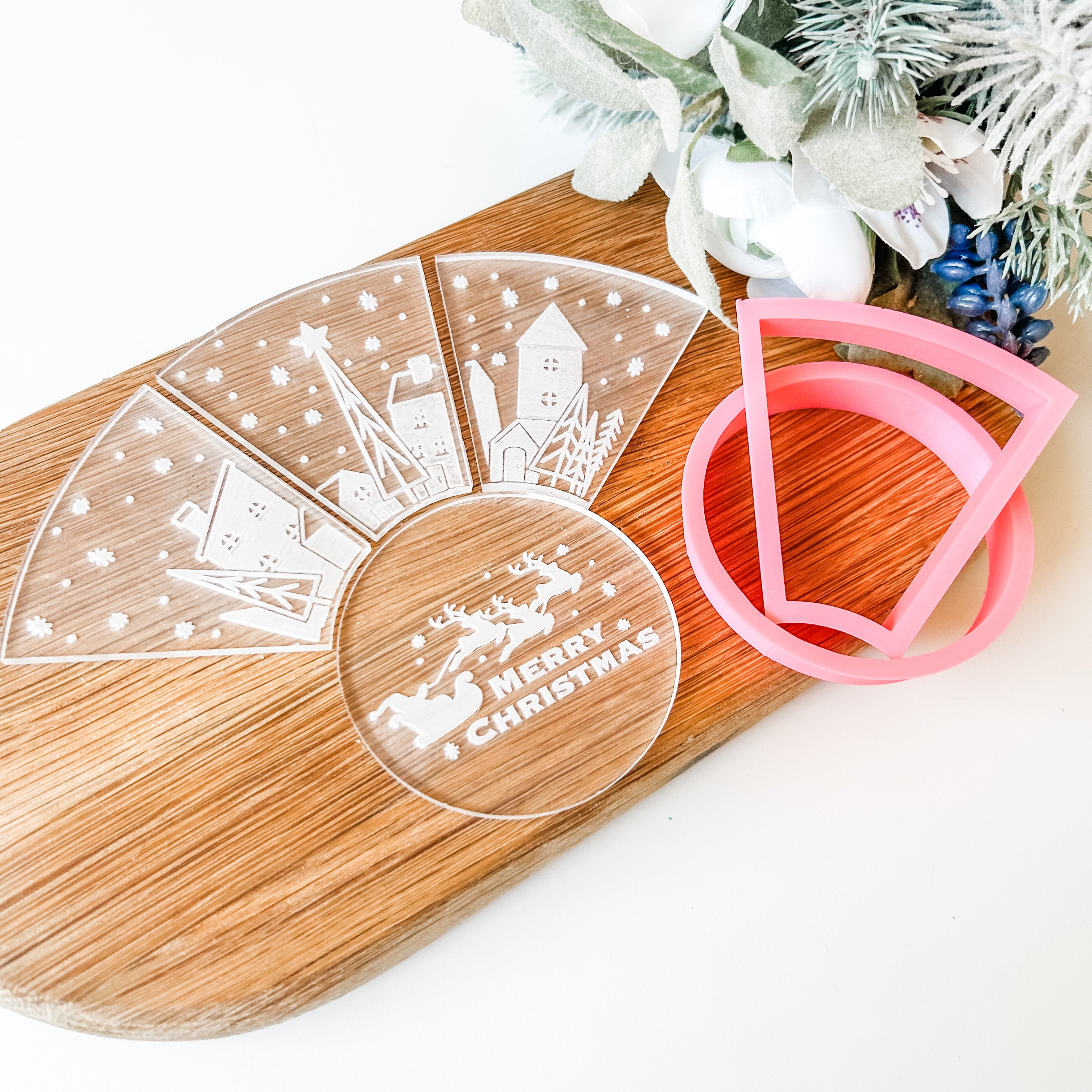Christmas Village Platter Cutter & Debosser Set (Bikkie Smalls)