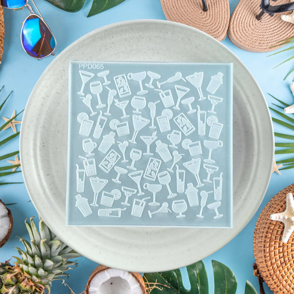 Cocktails Pattern Plate
