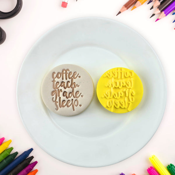 Coffee Teach Grade Sleep Embosser