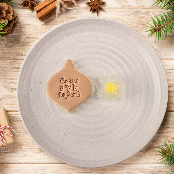 Cookies & Milk For Santa Embosser