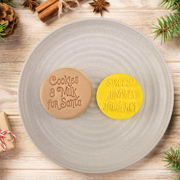 Cookies & Milk For Santa Embosser
