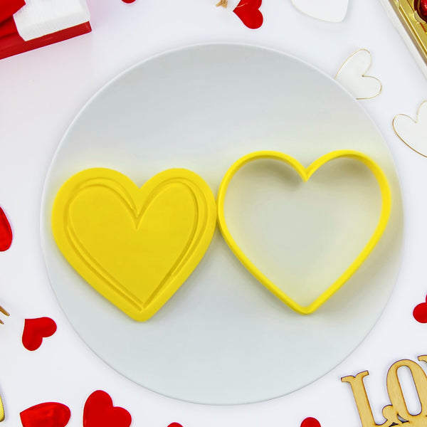 Drawn Heart Cutter & Debosser Set