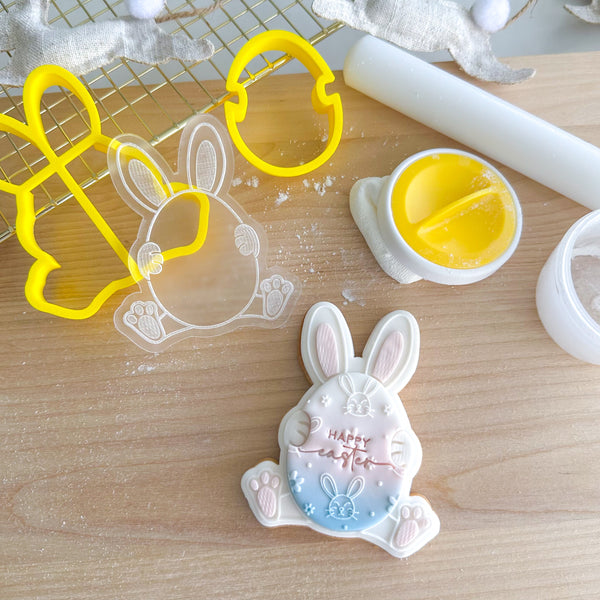Easter Egg Bunny Cutter & Debosser Set - Large