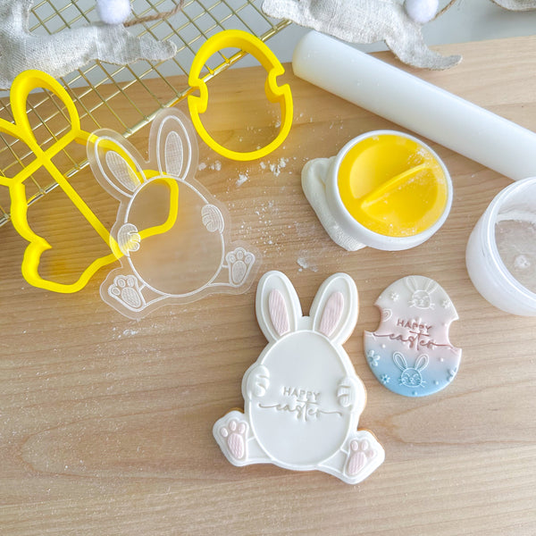 Easter Egg Bunny Cutter & Debosser Set - Large