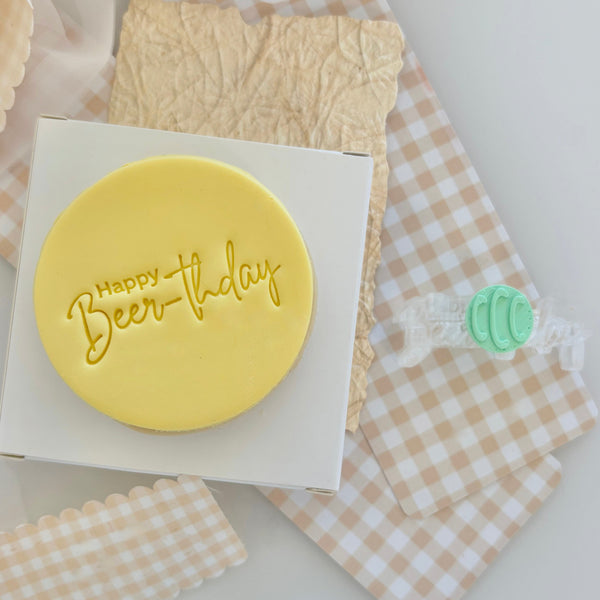 Happy Beer-thday Text Stamp (SweetP)