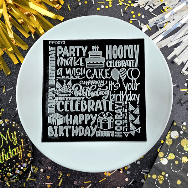 Happy Birthday Pattern Plate