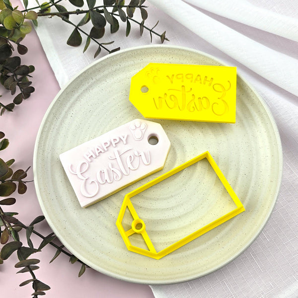 Happy Easter Gift Tag Cutter & Debosser Set