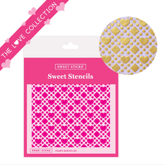 Hearts Bejeweled Stencil (Sweet Sticks)