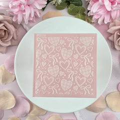 Hearts & Bows Pattern Plate