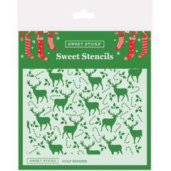 Holly Reindeer Sweet Stencil (Sweet Sticks)