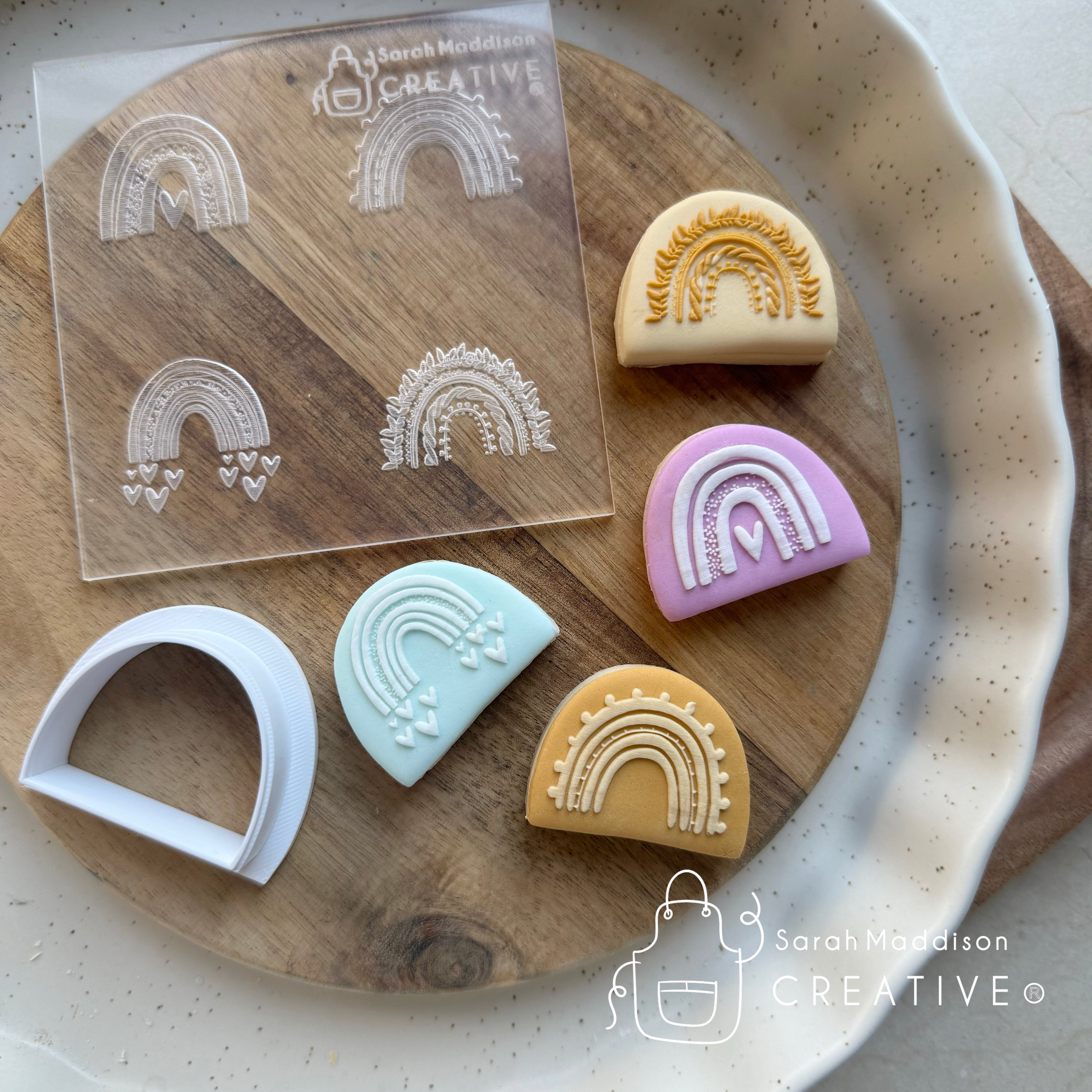 4 Mini Rainbows Debosser and Cutter Set (Sarah Maddison Creative)