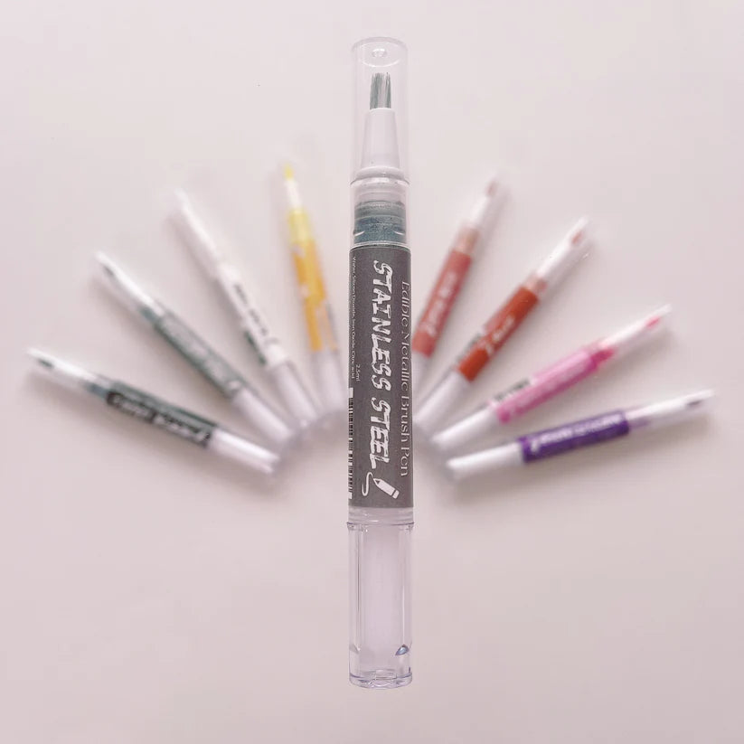 Edible Brush Pen - Stainless Steel Metallic (Moreish)