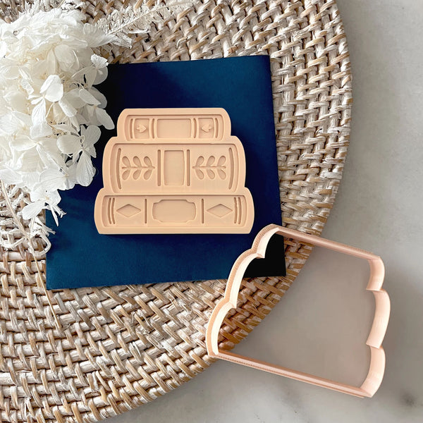 Book Stack Cutter & Debosser Set (Little Biskut Level Up!)