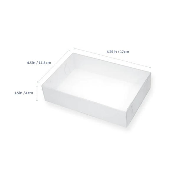 Cookie Box Rectangle 6.75inch x 4.5inch x 1.5inch Clear Lid (Single)