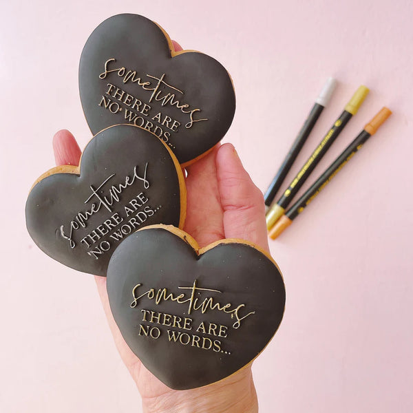 More Metallic Edible Markers 3pk - Gold, Copper and Silver Pearl  (Moreish)