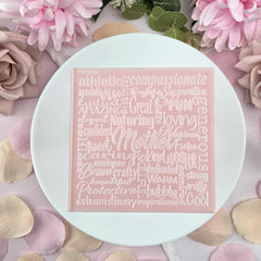 Mother Text Collage Pattern Plate