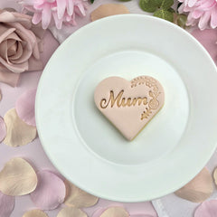 Mum with Flowers Heart Embosser
