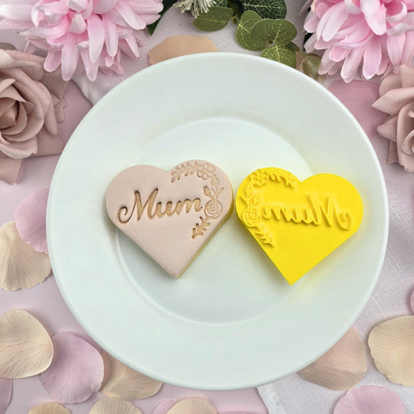 Mum with Flowers Heart Embosser