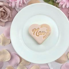 Nan with Flowers Heart Embosser