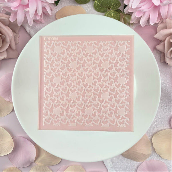 Overlapping Hearts Pattern Plate