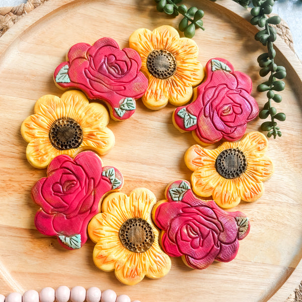 Sunflower Chain Platter Cutters & Debosser Set (Bikkie Smalls)