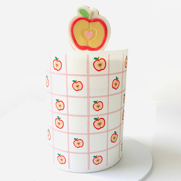 Pink Check Apples Download - DIGITAL Print Your Own Image (SweetP)