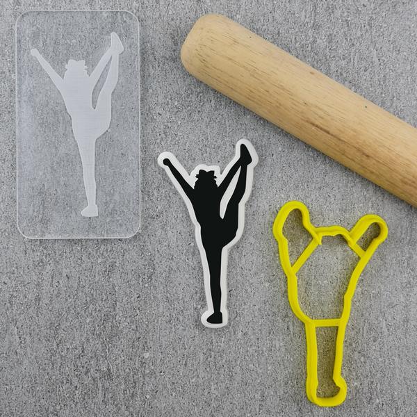 Cheerleader Leg Up Cutter and Debosser Set