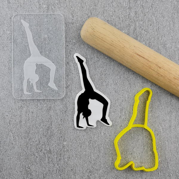 Cheerleader Kick Over Cutter and Debosser Set