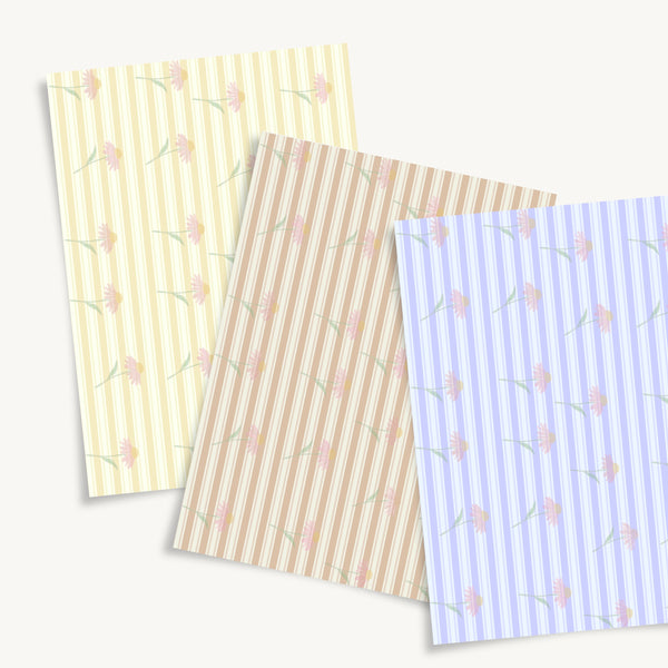 Stripe Daisy Download + BONUS Gift Tags - DIGITAL Print Your Own Image (SweetP)
