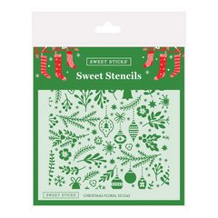 Christmas Floral Sweet Stencil (Sweet Sticks)
