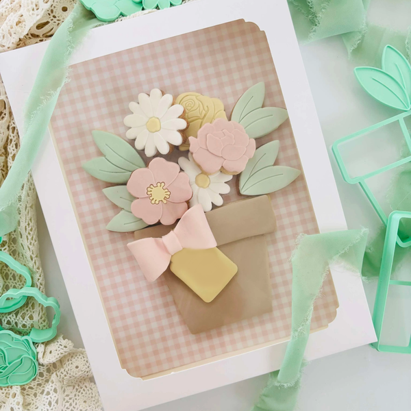 3D Flower Pot + Flowers Bento Full Set (SweetP)