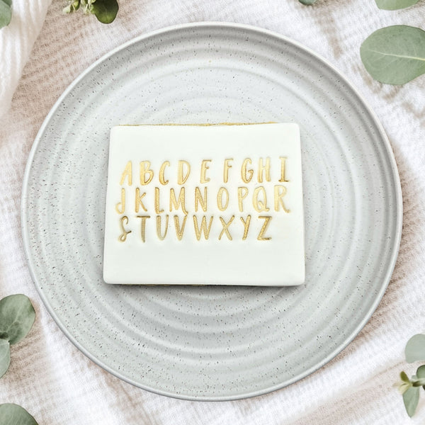 V2 Script Letter Stamps