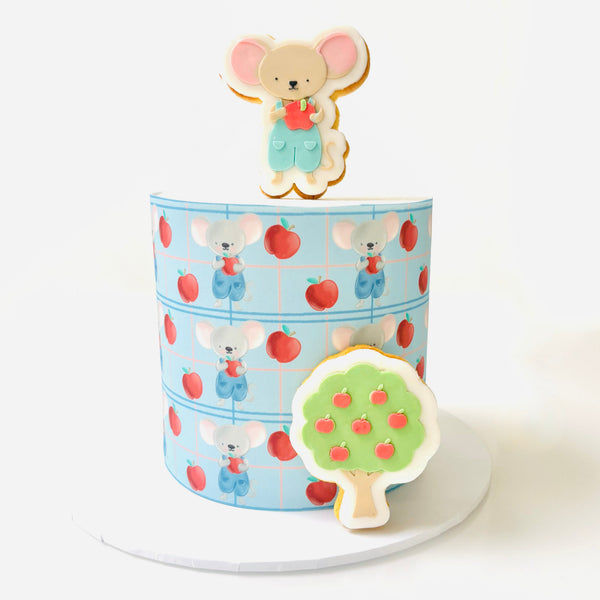 Watercolour Mouse & Apples Download - DIGITAL Print Your Own Image (SweetP)
